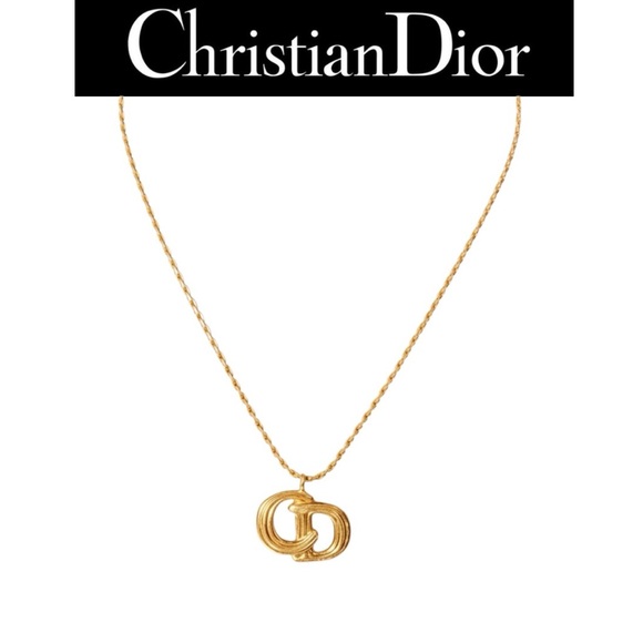 Christian Dior Jewelry - CHRISTIAN DIOR CD Monogram w/CHRISTIAN DIOR Necklace, Authentic. EUC